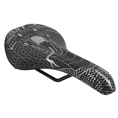 Changor Cojín Ancho para Asiento de Bicicleta, Asiento de Bicicleta con Absorción de Impactos para Ciclismo(Cabeza de Serpiente)