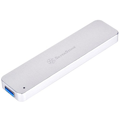 SilverStone SST-MS09S M.2 SSD Gehäuse silber - Case - USB 3.0 - m.2 SATA