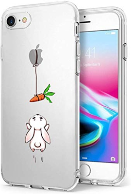 Suhctup Funda Compatible para iPhone 7/iPhone 8 Fundas, Transparente Dibujos Protección Carcasa Suave Silicona Gel TPU Bumper Ultra-Delgado Antigolpes