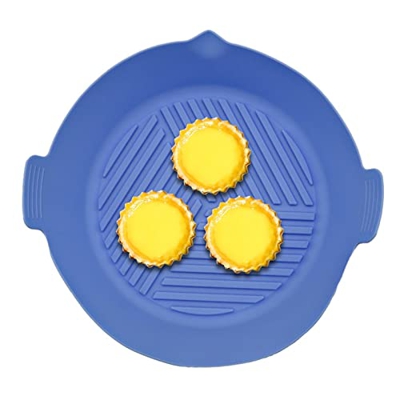 osmanthus Freidora de Aire de Silicona,Olla de Silicona para freidora de Aire | Accesorios Reutilizables para Horno de sartén de Aire de 8 Pulgadas, B