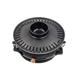 Barbacoa Barbacoa Barbacoa, Parrilla De Carbón Sin Humo, Horno De Hierro Fundido, Tipo Dividido Fácil De Limpiar, Interior Exterior, 2 Colores, 6 Esti en oferta