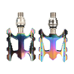F Fityle 2 Pedales de Bicicleta Plegables con Cuerpo de Aluminio, Rosca para Bicicleta de Carretera, Bicicleta de montaña BMX, Multicolor precio