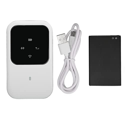Elprico WiFi Móvil, Caja WiFi 4G Portátil con Pantalla LED, Enrutador WiFi 4G de Bolsillo, con Batería Recargable de 2400 MAh, para Viajes Al Aire Lib