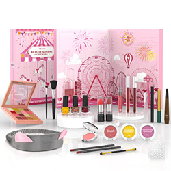 Calendario Adviento 2022, Makeup Set de Maquillaje Calendario de Adviento con 24 de Cosméticos, Regalo ideal para de Nochebuena, Navidad, Festival[Opt características