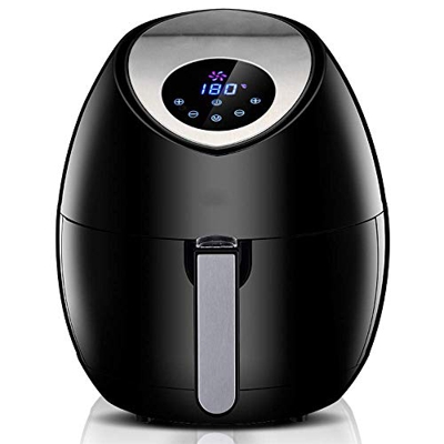 Freidora de aire eléctrica 1400W 220V 5L LED Horno digital Pantalla táctil Temporizador Control de temperatura Potencia, Cesta de freír antiadherente 
