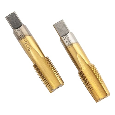 Whisverse Bicicleta manivela pedal rosca grifo de acero de alta velocidad izquierda derecha rosca reparación brocas bielas bicicleta 9/16 herramienta 