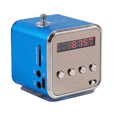 Mini Altavoz, Reproductor de Música de Radio FM Portátil de Alta Sensibilidad, Moda de PC, Compatible con Tarjeta TF Y Disco U, para el Hogar, Dormito