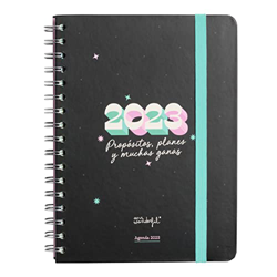 Mr. Wonderful - Agenda anual Office 2023 Semanal - Propósitos, planes y muchas ganas, negra, WOA2212298ESZ0 precio