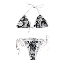 YOMORIO Lindo Micro Bikini Lolita Japonés Anime Bra y Panty Set Cosplay Tanga Bikini - gris - Talla Única características