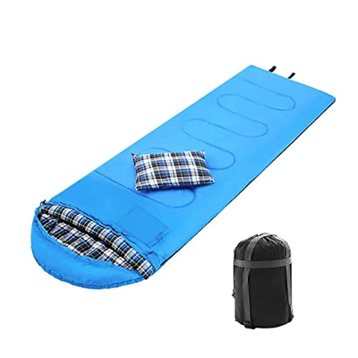 Jojomino Saco de dormir para acampar 3 estaciones y clima Verano Primavera Otoño Ligero Impermeable Camping Viajes al aire libre