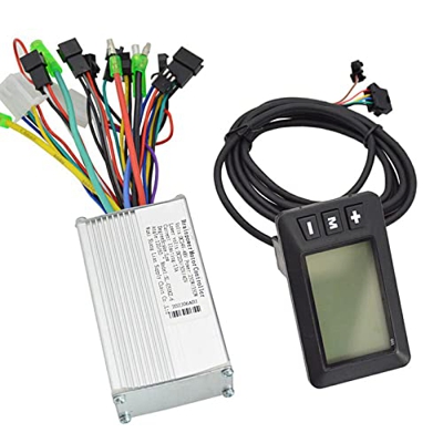 perfeclan Controlador de Bicicleta eléctrica con Panel de Pantalla LCD Controlador de Motor sin escobillas, 36V 60V