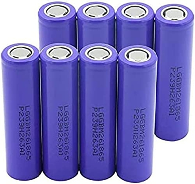 8 Pcs Li-Ion Battery 3.7V 2600mAh Rechargeable Battery for Power Bank Microphone Radio Projector Camera Remote Control Mini Fan Portable Printer Emerg