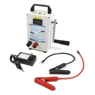 XINGma Generador De Manivela PortáTil, con IluminacióN + Enchufe USB 5v / DC 12v / 220v, EstacióN De EnergíA De 150w, para Cargar La Computadora del T
