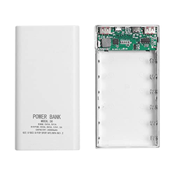 Happlignly 18650 Caja de Banco de EnergíA de BateríA 5V 2.1A Pantalla LCD 20000MAh Tablero de AlimentacióN para 6X18650 BateríA DIY Caja de Banco de E en oferta