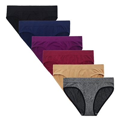 SHEKINI Mujer Suave Bragas Ropa Interior Hipsters Inconsútil Slips Pantalón(S,Color A1)