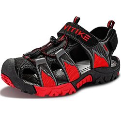 Sandalias del Niño de Verano Las Zapatillas de Deporte Sandalias para Niño Zapatillas de Deporte Al Aire Libre, 09 Negro Rojo, 29 EU precio