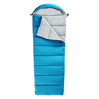 LIJX Saco de Dormir con Capucha Lavable Portátil Al Aire Libre Saco de Dormir Ultraligero Más Grueso Cálido Saco de Dormir Adulto (Color : Azul, Size 