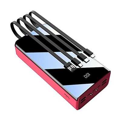 Power Bank 50000Mah Cargador portátil Paquete de batería de Gran Capacidad con Cable de Carga Incorporado Carga 7 Dispositivos Al Mismo Tiempo Carga r