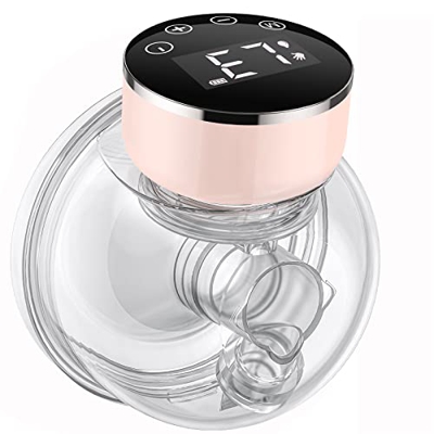 Sacaleches Eléctrico Portátil eSynic Extractor de Leche Portátil 3 Modos y 9 Niveles con Bridas de 17/19/21/24MM y Pantalla LED Manos Libres y Bajo Ru