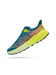 HOKA ONE One Speedgoat 5 Wide, Running Shoes Hombre, Blue Coral/Evening Primrose, 43 1/3 EU en oferta