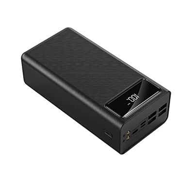 Power Bank de Alta Capacidad portátil 2.1A Carga rápida Pantalla LED Power Pack 4 USB Cargador de batería Externo para teléfonos móviles Tabletas 6000