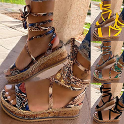 ZYONG Sandalias de Serpiente para Mujer, Tacones de Plataforma, Correa Cruzada, Tobillo, Encaje, Peep Toe, 2021, Zapatos de Fiesta en la Playa para Mu características