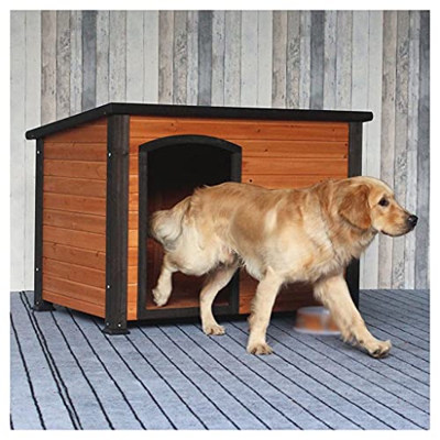 Casetas para perros para exteriores de madera maciza a prueba de agua, caseta para perros Casetas para perros al aire libre Caseta para perros de made