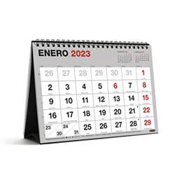 Miquelrius - Calendario sobremesa 2023 Basic - tamaño A5 - con numeros grandes - Español características