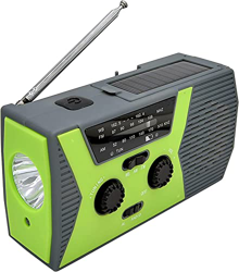 Pantalla digital de radio multibanda estación estación ajustable de emergencia portátil de manivela de emergencia antorcha de emergencia (color : verd en oferta