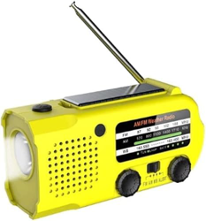 Hurricane weather SOS radio luz de emergencia solar radio multifunción (color : amarillo) en oferta