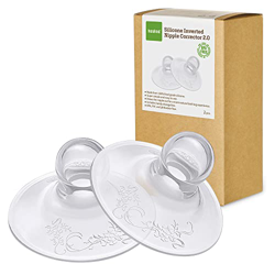 haakaa Corrector de pezones de silicona con succión más fuerte, utilizado para pezones tímidos, planos o invertidos para ayudar a continuar la lactanc en oferta