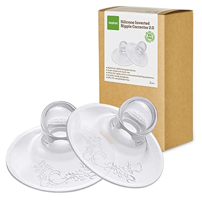 haakaa Corrector de pezones de silicona con succión más fuerte, utilizado para pezones tímidos, planos o invertidos para ayudar a continuar la lactanc
