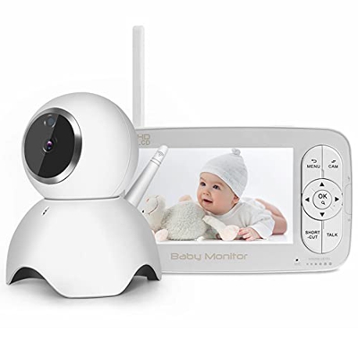 Monitor de bebé, Monitor de Video, Tranquilidad para Nuevas mamás, Pantalla LCD de 5 Pulgadas, Lente de Gran Angular de 100 ° incluida, 720p HD, Modo 
