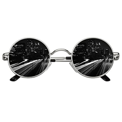 CGID E01 Estilo Vintage Retro Lennon inspirado círculo metálico redondo gafas de sol polarizadas para hombres y mujeres características