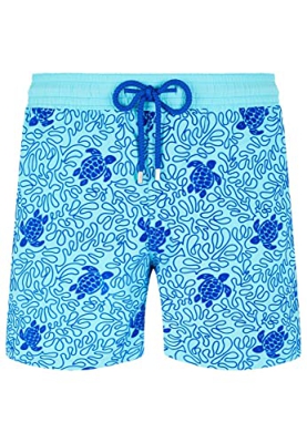 VILEBREQUIN Bañador con Estampado Turtles Splash para Hombre, Azul, L