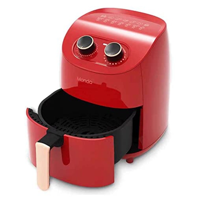 Freidora de aire para uso doméstico Freidora de aire automática de 1000 W Temperatura ajustable y temporizador Sin humo de aceite Fácil de limpiar Cal