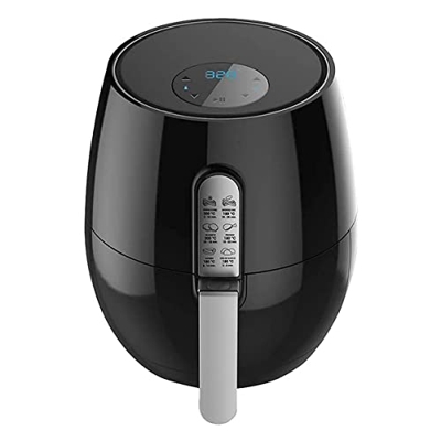 Freidora de aire para uso doméstico Freidora eléctrica multifunción sin aceite de 5,5 l, papas fritas con pantalla táctil inteligente, tubo de calenta