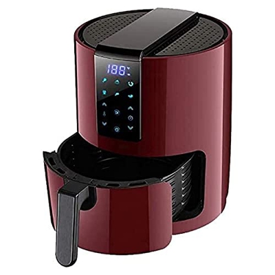 Freidora de aire para uso doméstico Control de tiempo de temperatura instantáneo de 3,5 l (para dedos húmedos) y pantalla táctil LCD, 1400 W 6 ajustes