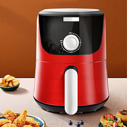 Horno De Freidora De Aire De 1400 W, Freidora De Aire De 4,5 L Sin Aceite con Control De Temperatura Y Temporizador, Freidora De Aire De Cocina Saluda en oferta