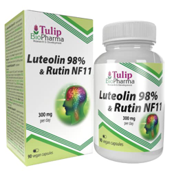 Luteolina 98% + Rutin 90 cápsulas veganas, probado en laboratorio de terceros, suplemento de alta resistencia, sin gluten y OMG características
