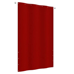 Pantalla de balcón rojo 140x240 cm tela Oxford con tamaño: 140 x 240 cm (ancho x alto) en oferta