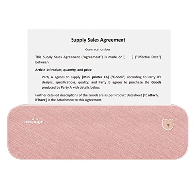 Impresora de papel A4 original Transferencia térmica directa Impresora inalámbrica Móvil 210 mm Mini impresora fotográfica móvil Conexión USB BT con 1