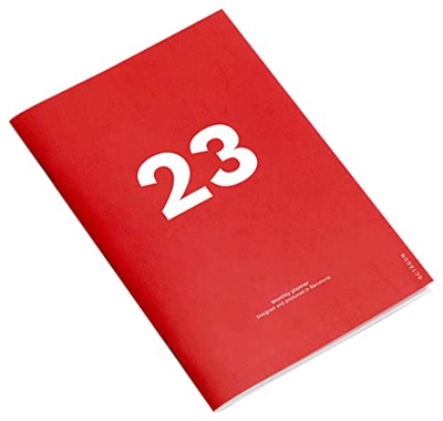 OD OCTÀGONDESIGN 2023 Monthly Planner Similar A6, Rojo