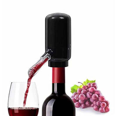 GATASE Aireador y dispensador de vino eléctrico, vertedor de botellas, vertedor automático de vino con 2 tubos de conexión de silicona (tamaño :)