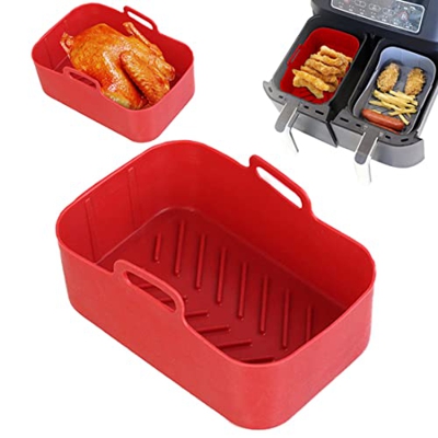 MDYNI Freidora de aire de silicona para freidora de aire Ninja doble freidora de aire de silicona cesta freidora de aire horno microondas rack accesor