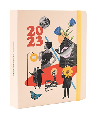 Agenda 2022 2023 semana vista Retro Fantasy - Agenda escolar 2022 2023 desde agosto 2022 a diciembre 2023 │ Agenda semana vista 17 meses - Agenda Koko