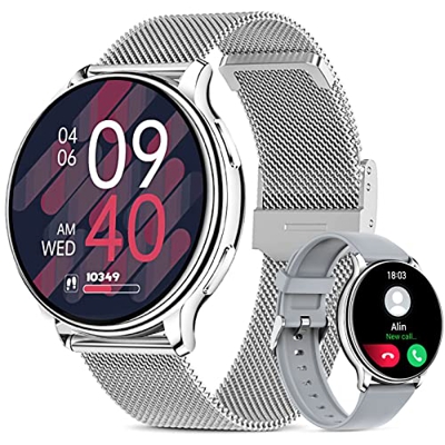 Efolen Reloj Inteligente Mujer, 2022 Smartwatch Hombre con Llamadas y Notificaciones de Whatsapp, Esfera DIY, Menstrual y Pulsera Actividad Oxímetro, 