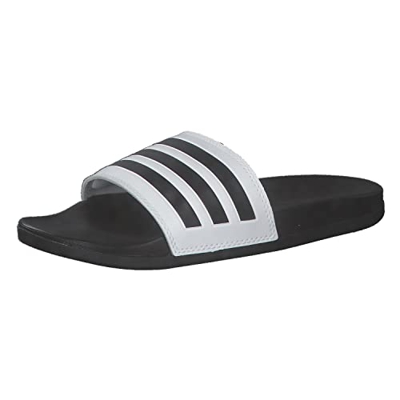 adidas Adilette Comfort, Slide Sandal Unisex Adulto, Cloud White/Core Black/Core Black, 46 EU