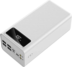 OaNcO Power Bank De Gran Capacidad, Cargador Portátil Delgado Y Compacto con 4 Salidas Y 3 Entradas (USB C Y Micro Y Lightning), 2 Luces LED, Batería  en oferta