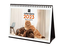 Finocam - Calendario 2023 Imágenes de Sobremesa para Escribir Enero 2023 - Diciembre 2023 (12 meses) Perros y gatos Español características